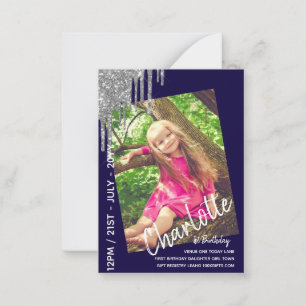 HAUSHALT 1. Geburtstagsmädchen 1 Heute FOTO Einlad Mitteilungskarte