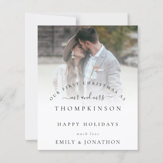 Haushalt 1 Weihnachten Foto Weihnachtskarte (Vorderseite)