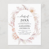 Haushalt 2022 Abschluss Boho Chic Dusty Pink Wüste Flyer (Vorne)