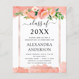 Haushalt 2022 Abschluss Coral Peach Einladung