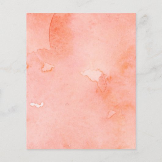 Haushalt 2022 Abschluss Coral Peach Einladung Flyer (Hinten)