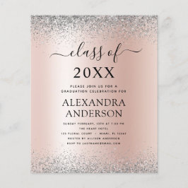 Haushalt 2023 Abschluss Rose Gold Rosa Silber Flyer
