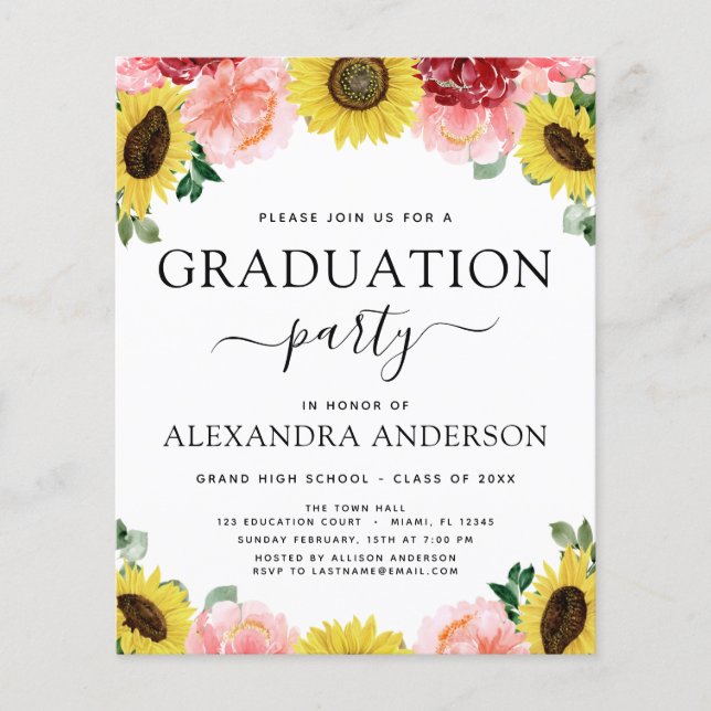 Haushalt 2023 Abschluss Sonnenblumen Foto Land (Vorderseite)