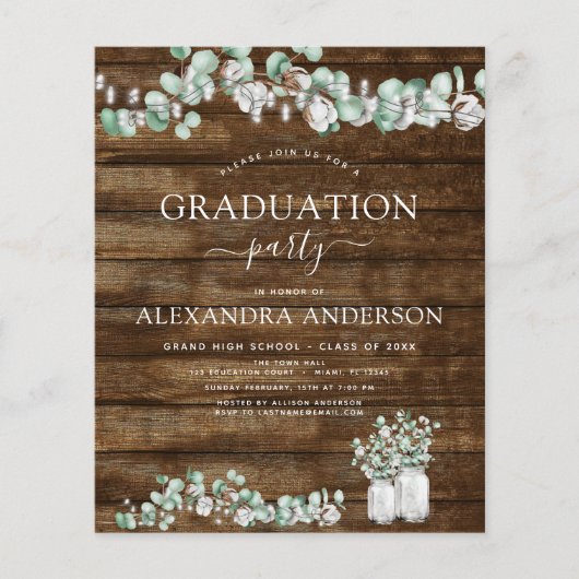 Haushalt 2023 Eukalyptus Graduation Party (Vorderseite)