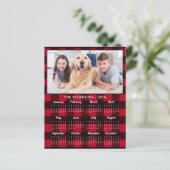 Haushalt 2023 Foto Rot Kariert 12 Monate Kalenderk (Stehend Vorderseite)