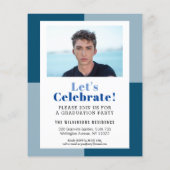 HAUSHALT 2023 Modernes Blue Script 2 Foto Einladun (Rückseite)