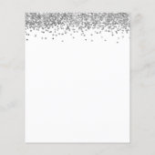 Haushalt 2024 Abschluss Silberner Glitzer Einladun (Rückseite)