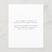 Haushalt 2024 Glückwunsch Grad Foto Ankündigung (Rückseite)