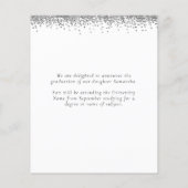 Haushalt 2024 Grad Foto Silver Glitzer Ankündigung (Rückseite)