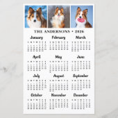 Haushalt 2026 Foto Hund 12 Monate Kalenderkarte (Vorderseite)