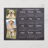 Haushalt 2026 Rustikale Foto-Hundenkarte (Vorderseite)