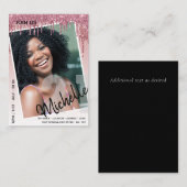 HAUSHALT 21. Geburtstag FOTO Driving Glitzer Einla Mitteilungskarte (Vorne/Hinten)