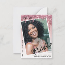 HAUSHALT 21. Geburtstag FOTO Driving Glitzer Einla Mitteilungskarte