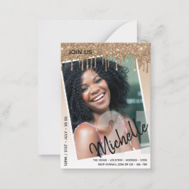 HAUSHALT 21. Geburtstag FOTO Driving Glitzer Einla Mitteilungskarte