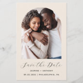 Haushalt 2-Foto Arch Beige Save the Date (Vorderseite)