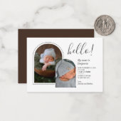 Haushalt 2 Fotos Handschrift Geburtsankündigung Mitteilungskarte (Vorderseite/Rückseite Beispiel)