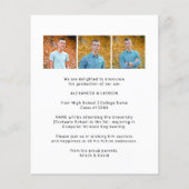 HAUSHALT 3 Foto Abschluss GRILLEN Party Einladung (Rückseite)