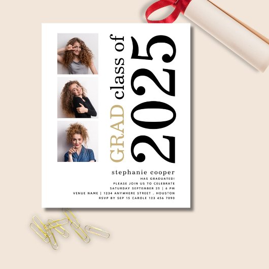 Haushalt 3 Foto Fett 2025 Weißer Abschluss Einladu