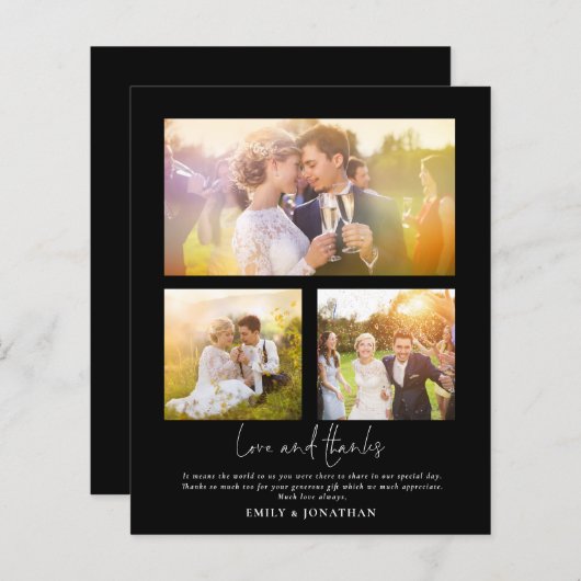 HAUSHALT 3 Foto Liebe Danke, dass Wedding Black Da (Vorne/Hinten)