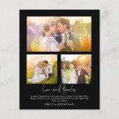 HAUSHALT 3 Foto Liebe Danke, dass Wedding Black Da (Vorderseite)