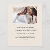 Haushalt 4-Foto Minimalistisch Beige Save the Date (Rückseite)