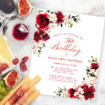 HAUSHALT 50. Geburtstag Roter Rosa Blumenladen<br><div class="desc">Neu für Frühjahr und Sommer 2024. Elegante rote Rosen und rosafarbene Pfannkuchen schmücken ein traditionelles Blumendesign. Die klassische Kalligrafie bezeichnet den Meilenstein des Geburtstages. Die Einladung ist leicht zu personalisieren. Es ist Teil der Rote Rose und Pink Peony Kollektion, die professionell gestaltete Einladungen, Begrüßungsschilder, Dankeschön-Notizen und Party Dekorationen enthält. Erstellen...</div>