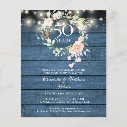 Haushalt 50 Jahre Rustikale Blumenladen (Vorderseite)