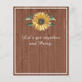 Haushalt 50 und umfangreich | Sonnenblume Geburtst (Rückseite)