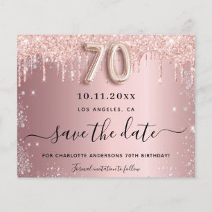 Haushalt 70. Geburtstag Schwarz Silber Save the Da