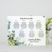 HAUSHALT 7 Tabelle Hochzeitssitze Diagramm Grünflä (Stehend Vorderseite)