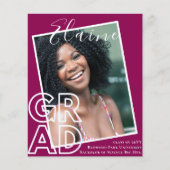 HAUSHALT Abschluss Ankündigung FOTO Moderne Klasse (Vorderseite)