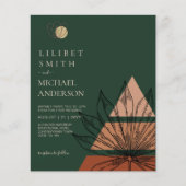 HAUSHALT Abstrakte Smaragdgrüne Pampas Grass Weddi Flyer (Vorne)