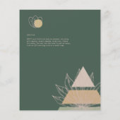 HAUSHALT Abstrakte Smaragdgrüne Pampas Grass Weddi Flyer (Hinten)