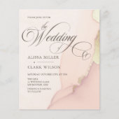 HAUSHALT Abstraktes goldfarbenes Rosa Einladung zu (Vorderseite)