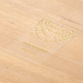 HAUSHALT Akrylic Clear Gold Lights Eleganter Luxus Acryleinladungen (Ablage )