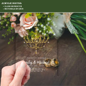 HAUSHALT Akrylic Clear Gold Lights Eleganter Luxus Acryleinladungen