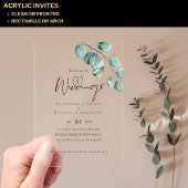 HAUSHALT Akryllische Hochzeit einladen Grün Acryleinladungen