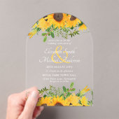HAUSHALT Akryllische Hochzeit einladen Sonnenblume Acryleinladungen (Insitu (Handheld))