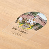 HAUSHALT Akryllisches Foto Hochzeit Sonnenblumen Acryleinladungen (Ablage )