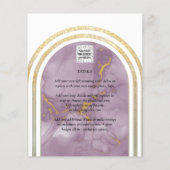 HAUSHALT - All-in-1 Gold-Rosa-Marmorarsch-Hochzeit Flyer (Hinten)