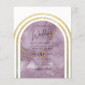 HAUSHALT - All-in-1 Gold-Rosa-Marmorarsch-Hochzeit Flyer (Vorne)