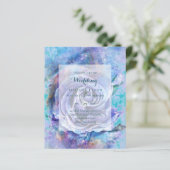 HAUSHALT Aquamarin Blue Shades Wedite Einladung (Stehend Vorderseite)