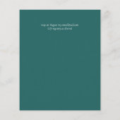 HAUSHALT Aquamarine Grüne Hochzeit Einladung (Rückseite)