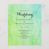 HAUSHALT Aquamarine Grüne Hochzeit Einladung (Vorderseite)