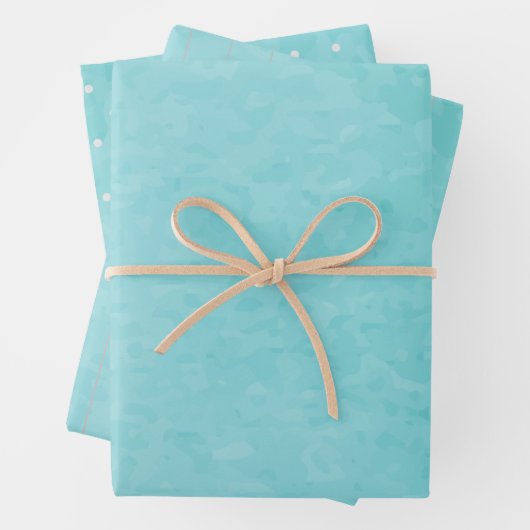 HAUSHALT Aquamarine Hochzeit am Strand Geschenkpapier Set (Beispiel)