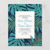 HAUSHALT aquamarine Marine QR-Code Blätter Hochzei (Vorderseite)