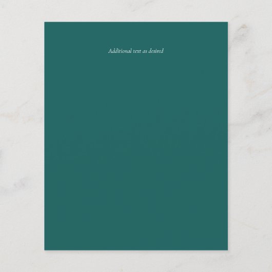 HAUSHALT Aquamarine Mystique Wedite Einladung (Rückseite)