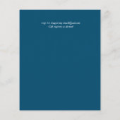 HAUSHALT Aquamarine Orange-Blätter Einladung Hochz (Rückseite)