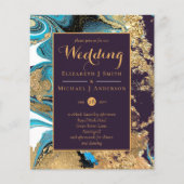 HAUSHALT Aquamarinen Lila Gold Agate Hochzeit Einl (Vorderseite)