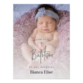 Haushalt | Baby Foto Taufe Begrüßungszeichen Poster